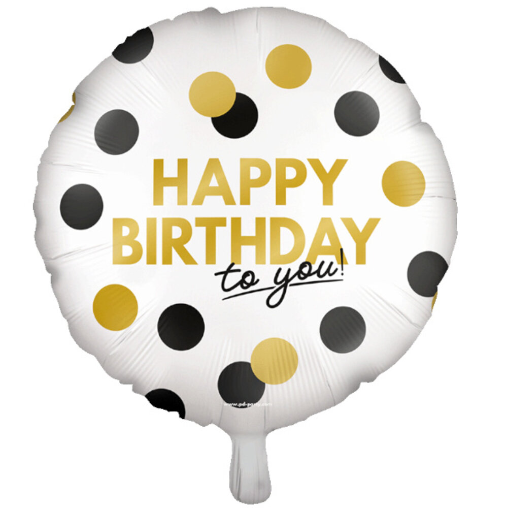 Paper Dreams Happy Birthday Helium Balloon Celebration 45cm Deflated | per piece