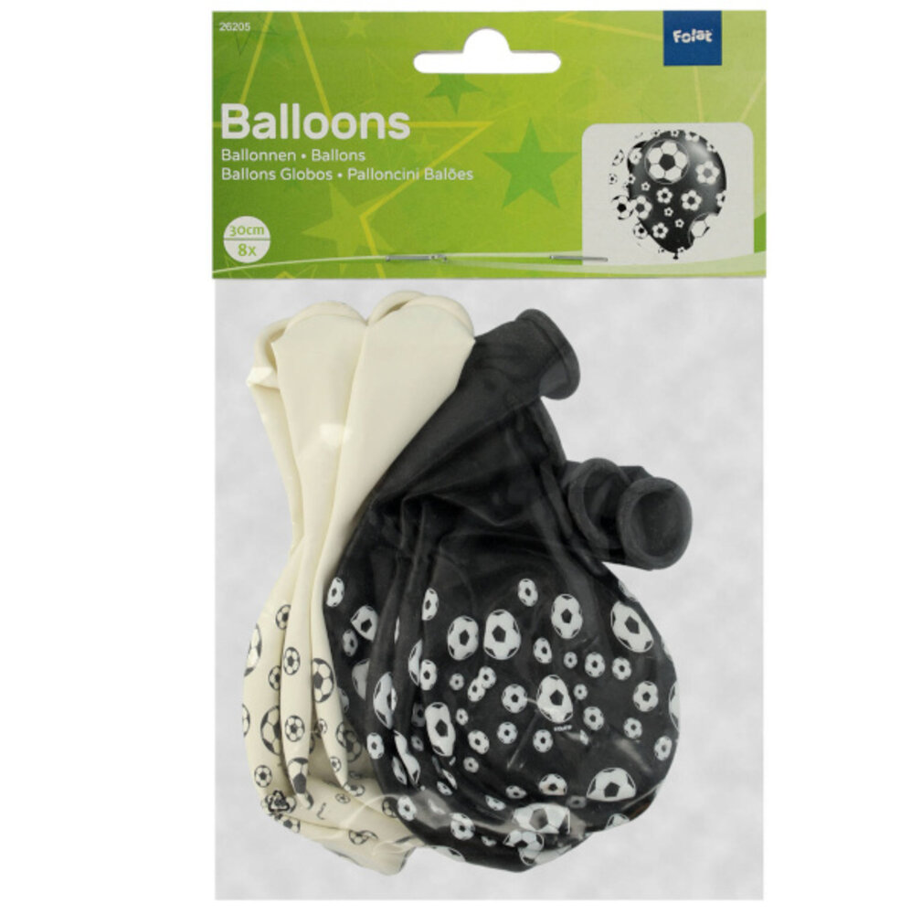 Folat Voetbal Ballonnen 30cm | 8 stuks Folat Voetbal Ballonnen 30cm | 8 stuks