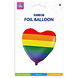 Paper Dreams Helium Ballon Hart Regenboog Leeg 46cm | per stuk Paper Dreams Helium Ballon Hart Regenboog Leeg 46cm | per stuk