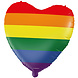 Paper Dreams Helium Ballon Hart Regenboog Leeg 46cm | per stuk Paper Dreams Helium Ballon Hart Regenboog Leeg 46cm | per stuk