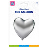 Tuf-Tuf Helium Balloon Heart Silver Empty 46cm | per piece