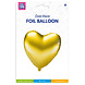Paper Dreams Ballon gonflable à l'hélium en forme de cœur, doré, vide, 46 cm | à l'unité