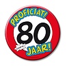 Paper Dreams Button XL 80 jaar Verkeersbord | per stuk Paper Dreams Button XL 80 jaar Verkeersbord | per stuk