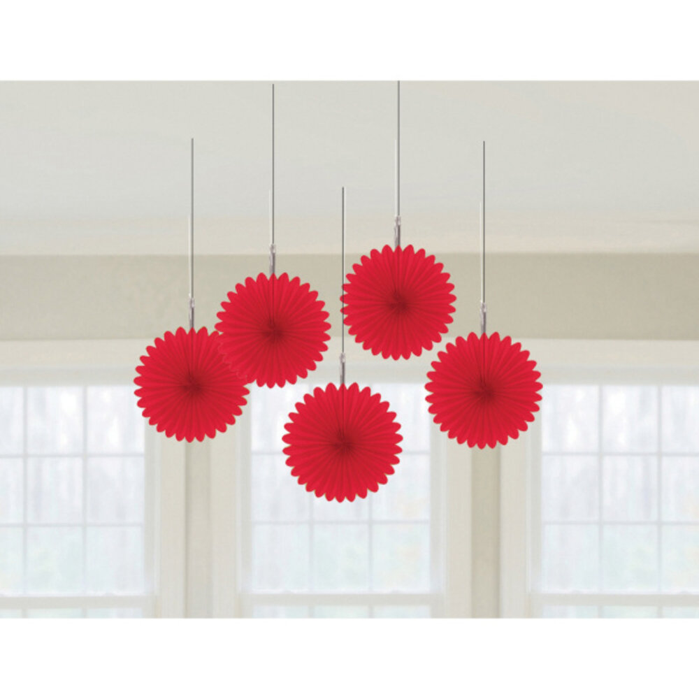 Riethmüller Mini Waaiers Rood 15cm | 5 stuks Riethmüller Mini Waaiers Rood 15cm | 5 stuks