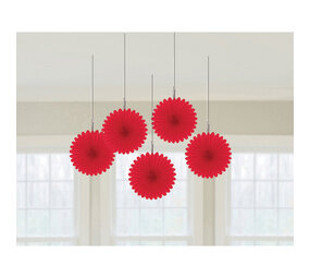 Riethmüller Mini Fans Red 15cm | 5 pieces