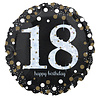 Anagram Helium Balloon 18 Years Sparkling Gold Empty 45cm | per piece Anagram Helium Balloon 18 Years Sparkling Gold Empty 45cm | per piece