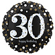 Anagram Heliumballon „30 Jahre Glitzergold“, leer, 45 cm | pro Stück