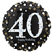 Anagram Heliumballon „40 Jahre“ – Funkelndes Gold, leer, 45 cm | pro Stück