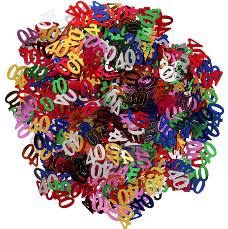 Folat Confetti 40 jaar | 14 gram Folat Confetti 40 jaar | 14 gram