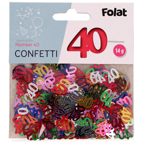 Folat Confetti 40 jaar | 14 gram Folat Confetti 40 jaar | 14 gram