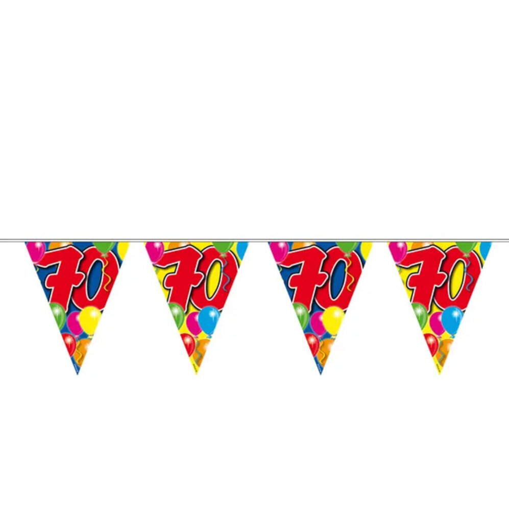Folat Flaggengirlande 70 Jahre, 10 Meter | pro Stück