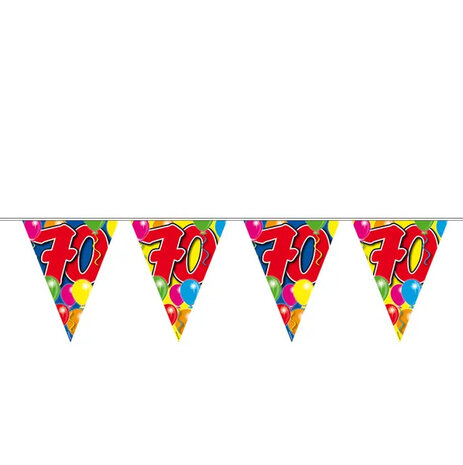Folat Flaggengirlande 70 Jahre, 10 Meter | pro Stück