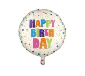 Paper Dreams Happy Birthday Helium Balloon 45cm Deflated | per piece