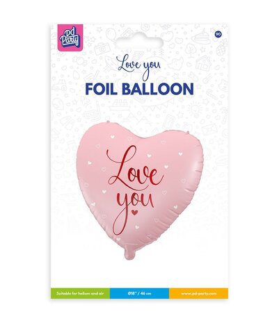 Paper Dreams Love You Helium Ballon 45cm Leeg | per stuk Paper Dreams Love You Helium Ballon 45cm Leeg | per stuk