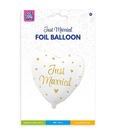 Paper Dreams Just Married Helium Balloon 45cm Empty | per piece