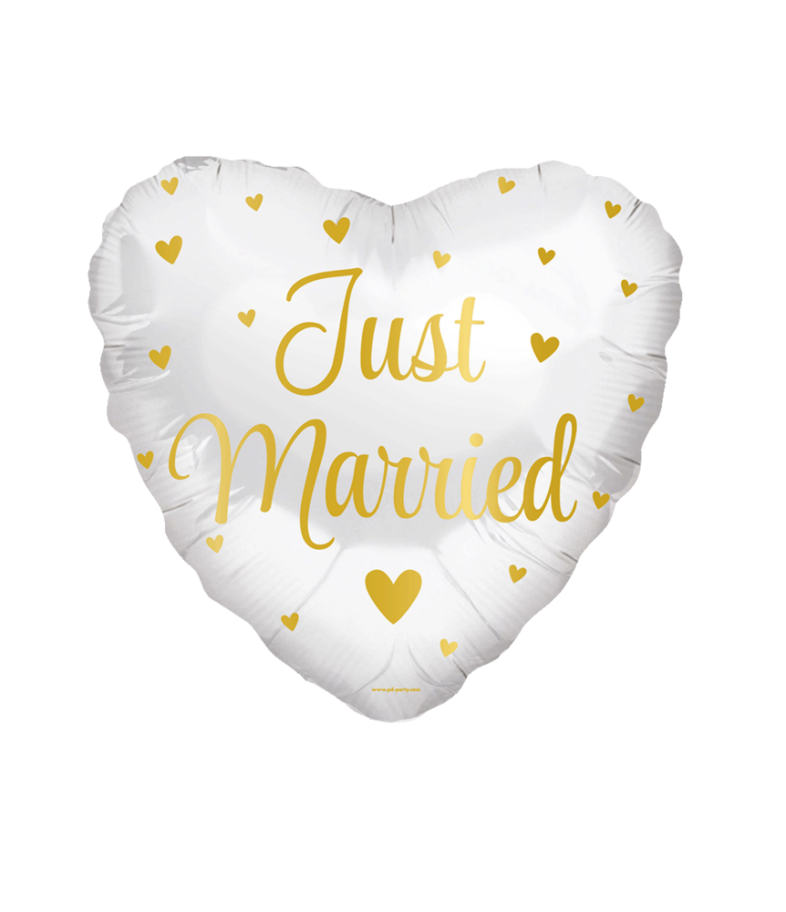 Paper Dreams Just Married Helium Balloon 45cm Empty | per piece