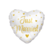 Paper Dreams Just Married Helium Ballon 45cm Leeg | per stuk Paper Dreams Just Married Helium Ballon 45cm Leeg | per stuk