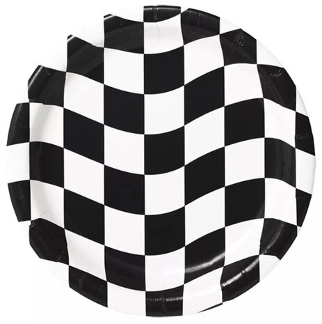 Creative Converting Panneaux de drapeau d'arrivée de course 23 cm | 8 pièces