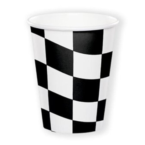 Creative Converting Gobelets Drapeau d'Arrivée 250 ml | 8 pièces