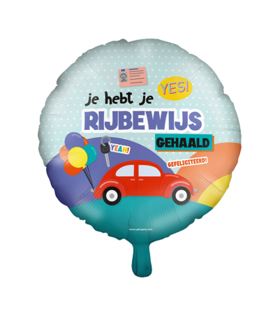 Paper Dreams Rijbewijs Helium Ballon 45cm Leeg | per stuk Paper Dreams Rijbewijs Helium Ballon 45cm Leeg | per stuk