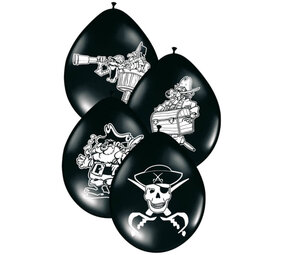 Folat Piraten Ballonnen 30cm | 8 stuks