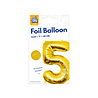 Paper Dreams Balloon Foil 5 Gold 40cm | per piece Paper Dreams Balloon Foil 5 Gold 40cm | per piece