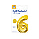 Paper Dreams Ballon Folie 6 Goud 40cm | per stuk