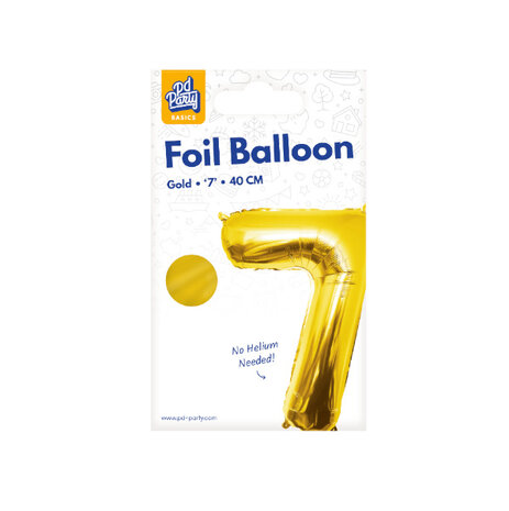 Paper Dreams Ballon Folie 7 Goud 40cm | per stuk