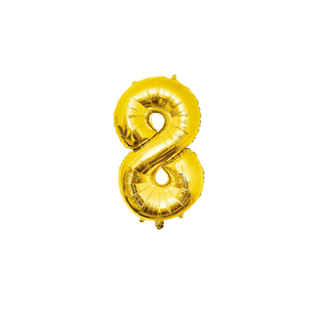 Paper Dreams Ballon Folie 8 Goud 40cm | per stuk