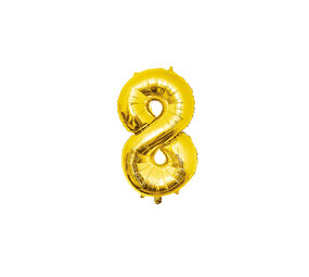 Paper Dreams Folienballon 8 Gold 40cm | pro Stück