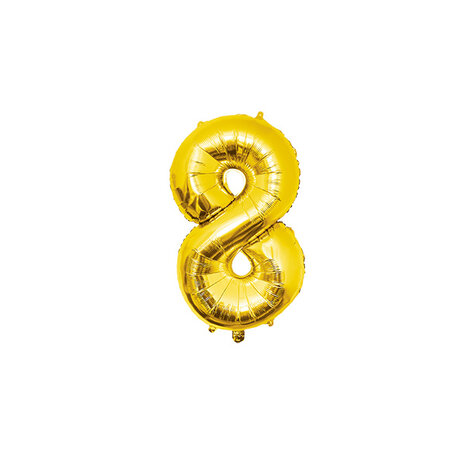 Paper Dreams Ballon Folie 8 Goud 40cm | per stuk