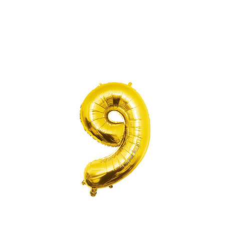Paper Dreams Ballon Folie 9 Goud 40cm | per stuk