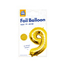 Paper Dreams Balloon Foil 9 Gold 40cm | per piece Paper Dreams Balloon Foil 9 Gold 40cm | per piece