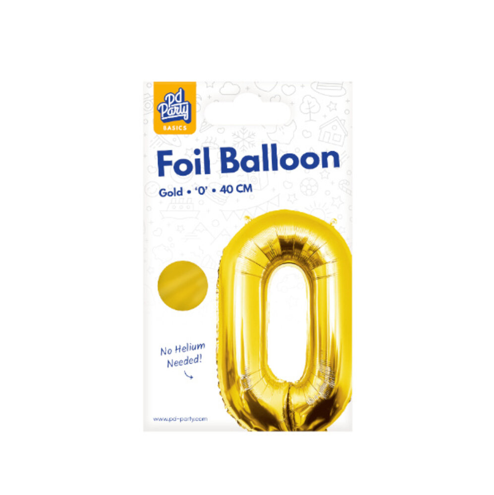 Paper Dreams Balloon Foil 0 Gold 40cm | per piece