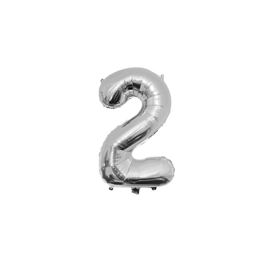 Paper Dreams Ballon en aluminium argenté 2 x 40 cm | à l'unité