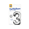 Paper Dreams Balloon Foil 3 Silver 40cm | per piece Paper Dreams Balloon Foil 3 Silver 40cm | per piece