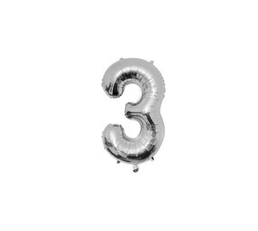 Paper Dreams Balloon Foil 3 Silver 40cm | per piece