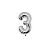Paper Dreams Balloon Foil 3 Silver 40cm | per piece Paper Dreams Balloon Foil 3 Silver 40cm | per piece