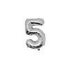 Paper Dreams Balloon Foil 5 Silver 40cm | per piece Paper Dreams Balloon Foil 5 Silver 40cm | per piece