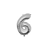 Paper Dreams Balloon Foil 6 Silver 40cm | per piece Paper Dreams Balloon Foil 6 Silver 40cm | per piece