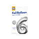 Paper Dreams Ballon Folie 6 Zilver 40cm | per stuk Paper Dreams Ballon Folie 6 Zilver 40cm | per stuk