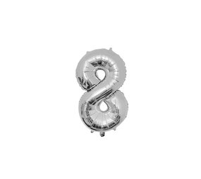 Paper Dreams Ballon en aluminium argenté 8 x 40 cm | à l'unité