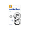 Paper Dreams Balloon Foil 8 Silver 40cm | per piece Paper Dreams Balloon Foil 8 Silver 40cm | per piece