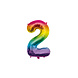 Paper Dreams Folienballon Zahl 2 Regenbogen 40 cm | pro Stück