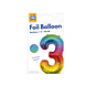 Paper Dreams Folienballon Zahl 3 Regenbogen 40 cm | pro Stück