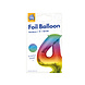 Paper Dreams Ballon Folie Cijfer 4 Regenboog 40cm | per stuk