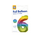 Paper Dreams Folienballon Zahl 6 Regenbogen 40 cm | pro Stück
