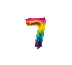 Paper Dreams Ballon en aluminium numéro 7 arc-en-ciel 40 cm | à l'unité