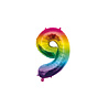 Paper Dreams Folienballon Zahl 9 Regenbogen 40 cm | pro Stück