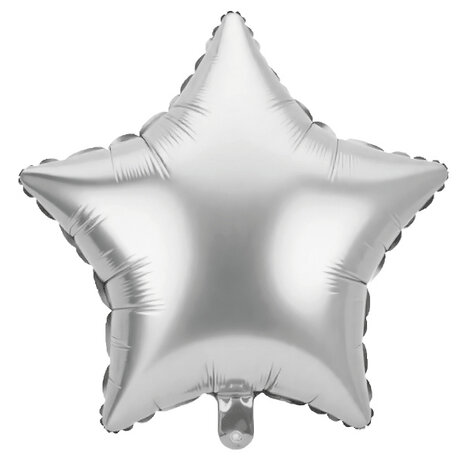 Paper Dreams Helium Ballon Ster Zilver 46cm Leeg | per stuk Paper Dreams Helium Ballon Ster Zilver 46cm Leeg | per stuk